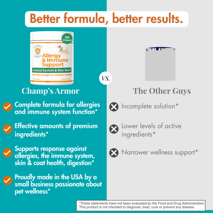 Allergy & Immune Soft Chews for Dogs. Daily Support For Itchy Skin, Immune Health, Seasonal Allergies
