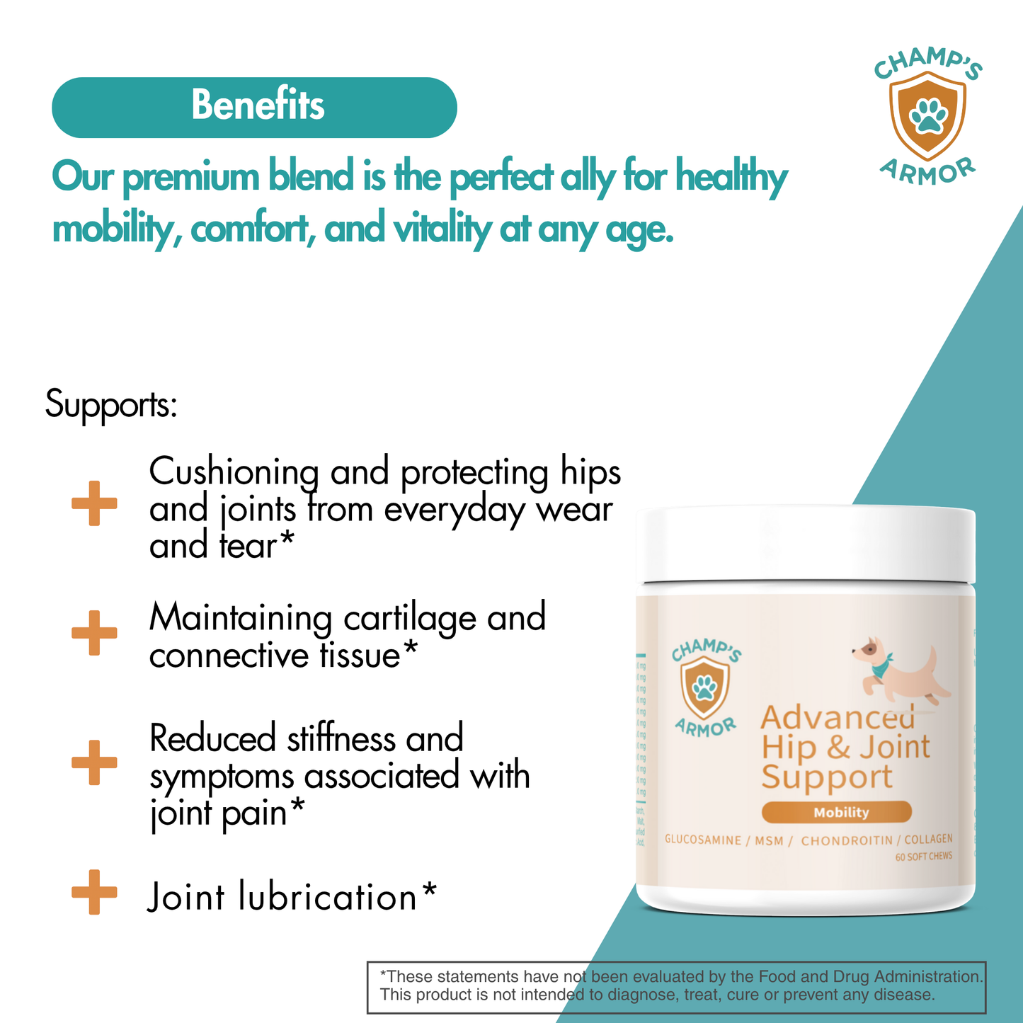 Advanced Hip & Joint Soft Chews, Powerful Mobility Support for Dogs